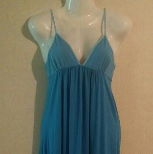 Hurley Floor Length 100%cotton Blue Maxi Dress "S"